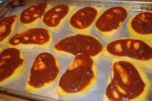 Squash pizza preparation